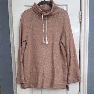 J. Crew Pink Cowl Neck Sweater Relaxed Fit